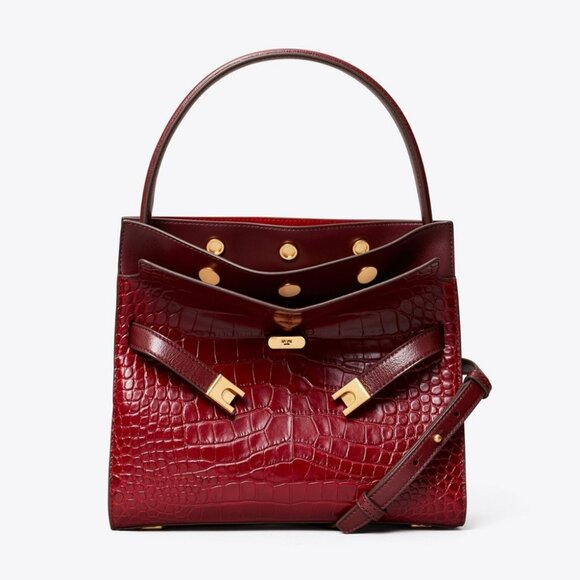 🔥NeW! $1098 Tory Burch LEE RADZIWILL SMALL DOUBLE BAG - Picture 5 of 17